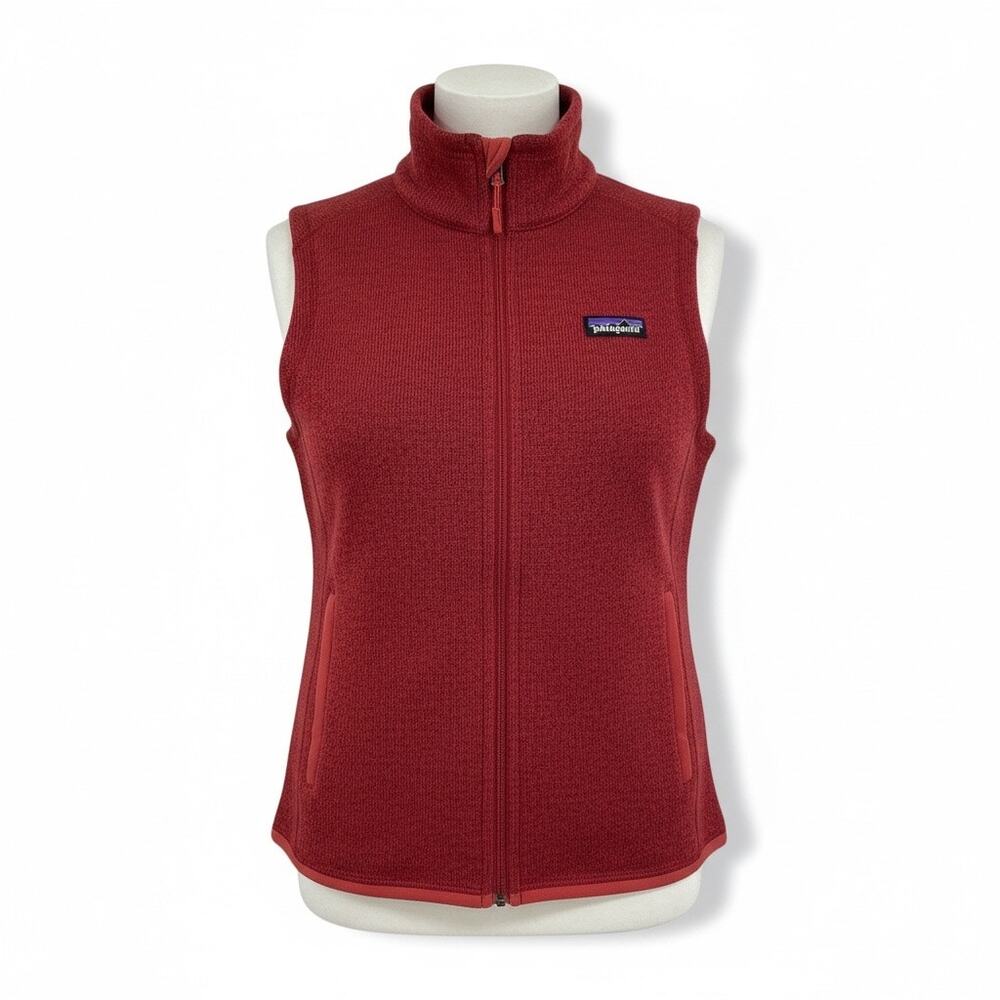 Patagonia Red Fleece Vest Full Zip Women Medium Outdoor
